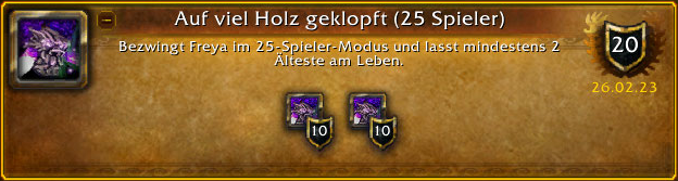Ulduar 25er Viel Holz Erfolg